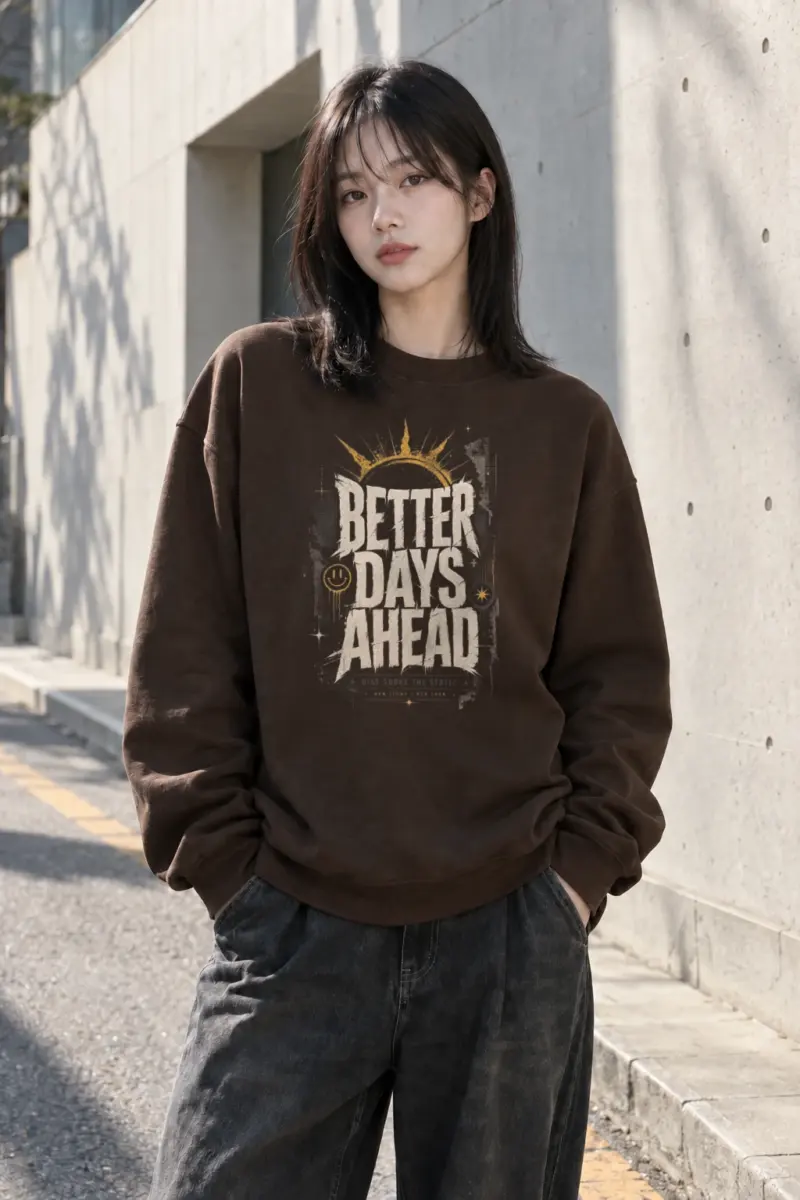 "Better Days Ahead" Heavy Blend Unisex Crewneck Sweatshirt | Gildan 18000