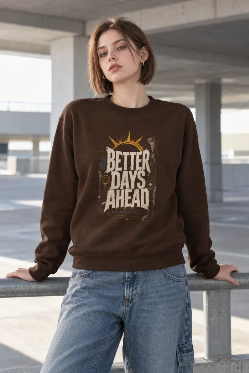 "Better Days Ahead" Heavy Blend Unisex Crewneck Sweatshirt