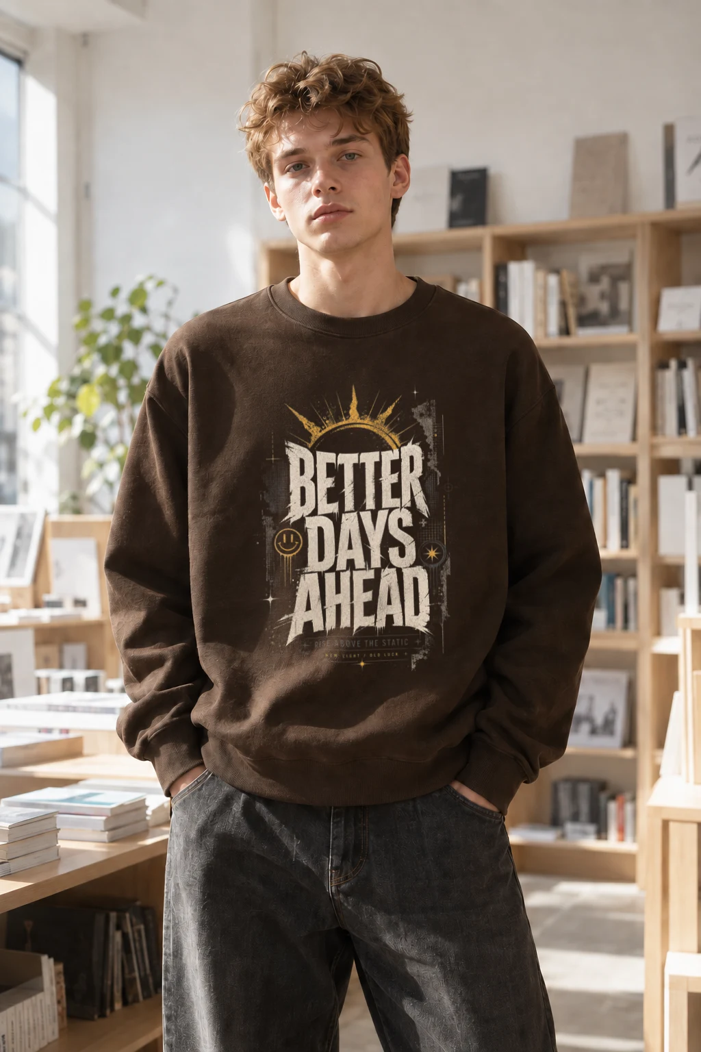 "Better Days Ahead" Heavy Blend Unisex Crewneck Sweatshirt | Gildan 18000