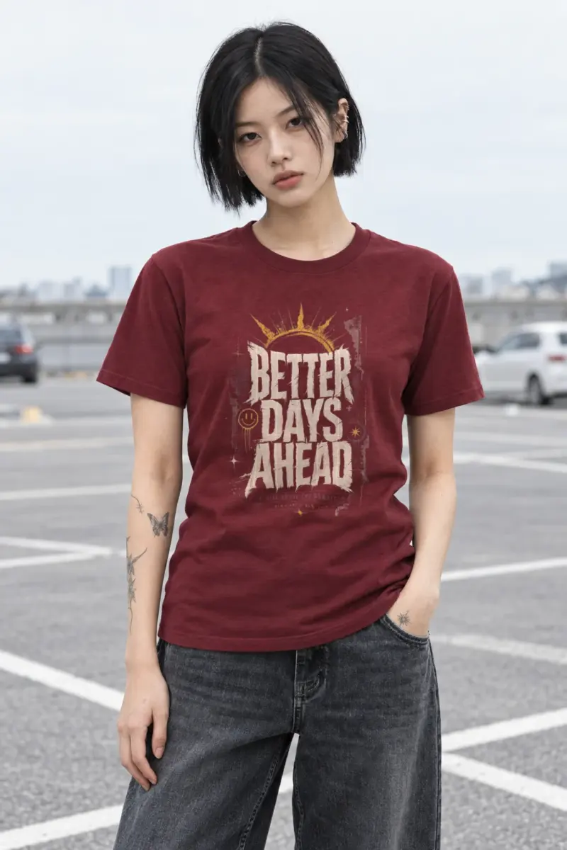 "Better Days Ahead" Heavyweight Unisex Crewneck T-shirt