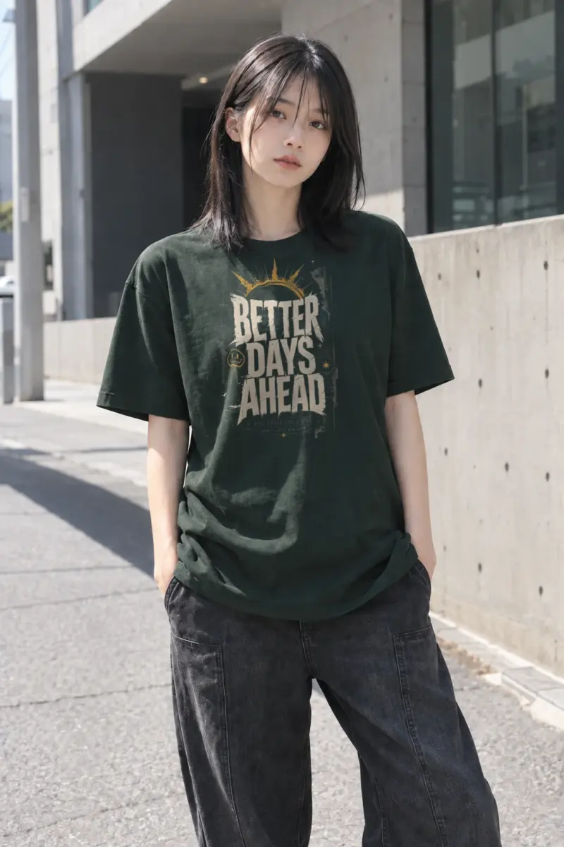 "Better Days Ahead" Heavyweight Unisex Crewneck T-shirt | Gildan 5000