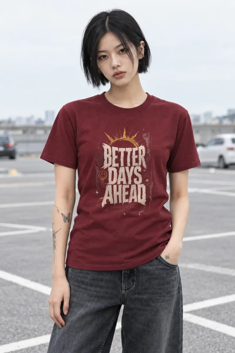 "Better Days Ahead" Heavyweight Unisex Crewneck T-shirt