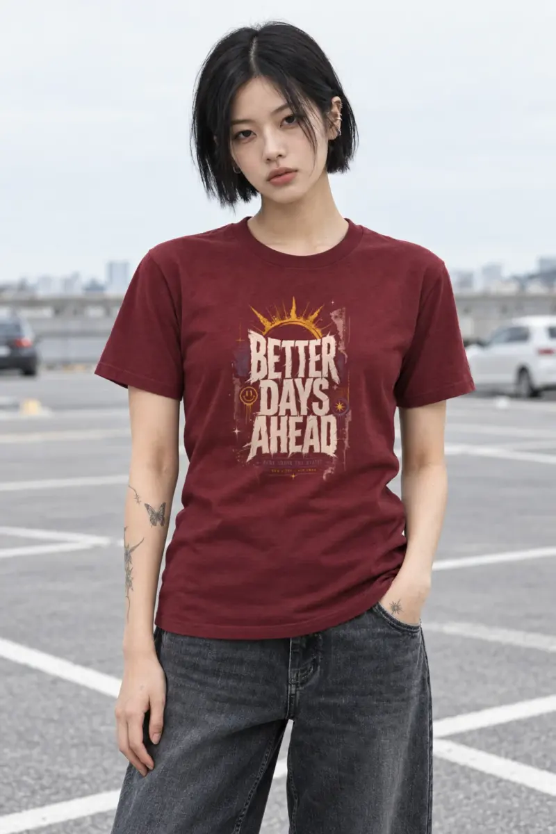 "Better Days Ahead" Heavyweight Unisex Crewneck T-shirt