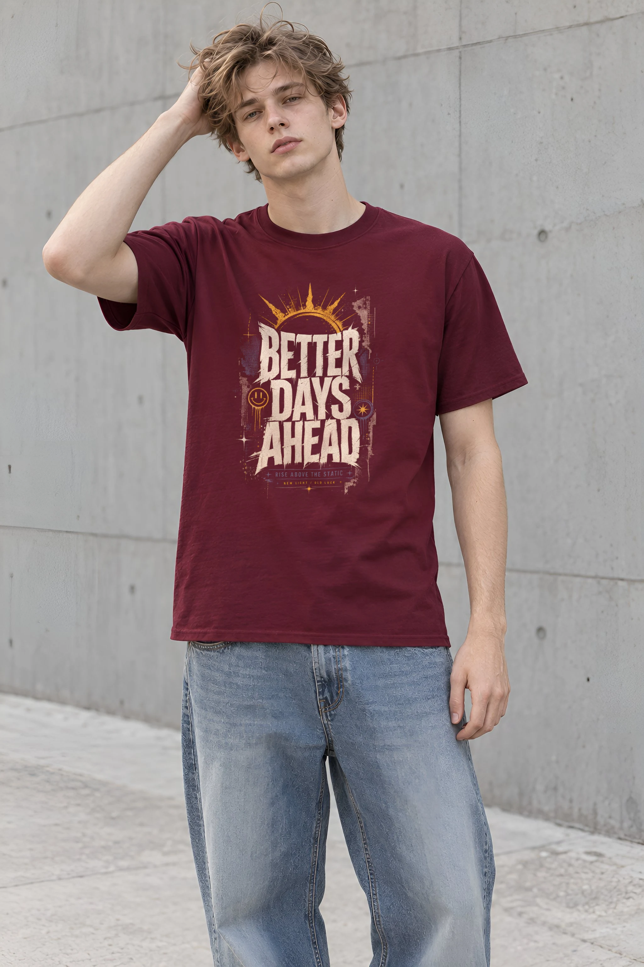 "Better Days Ahead" Heavyweight Unisex Crewneck T-shirt