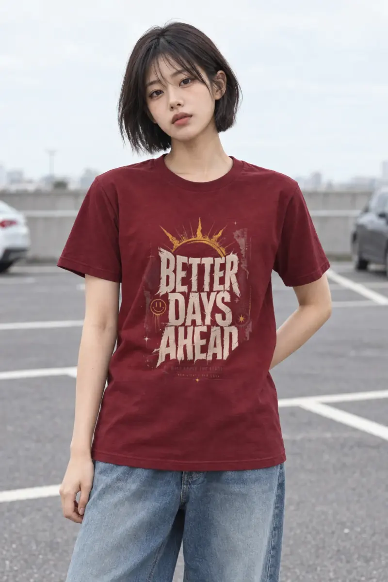 "Better Days Ahead" Heavyweight Unisex Crewneck T-shirt