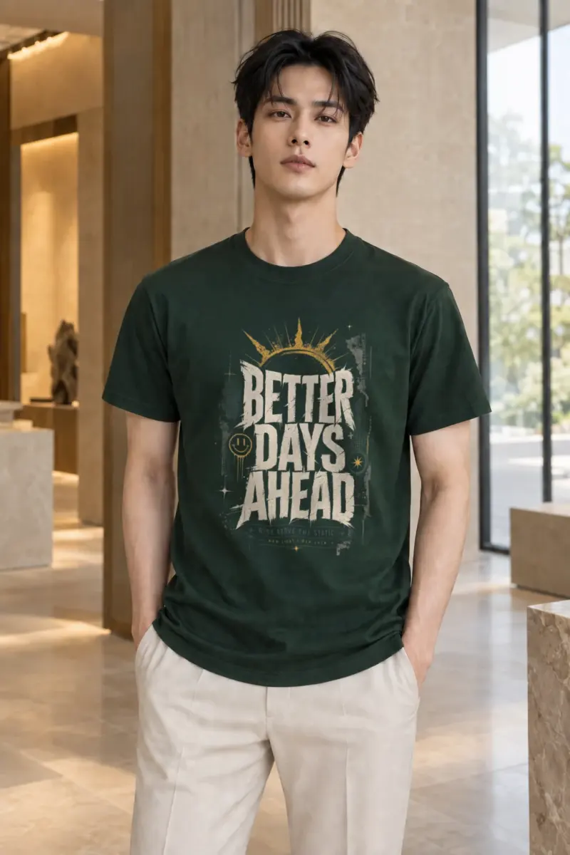 "Better Days Ahead" Heavyweight Unisex Crewneck T-shirt | Gildan 5000