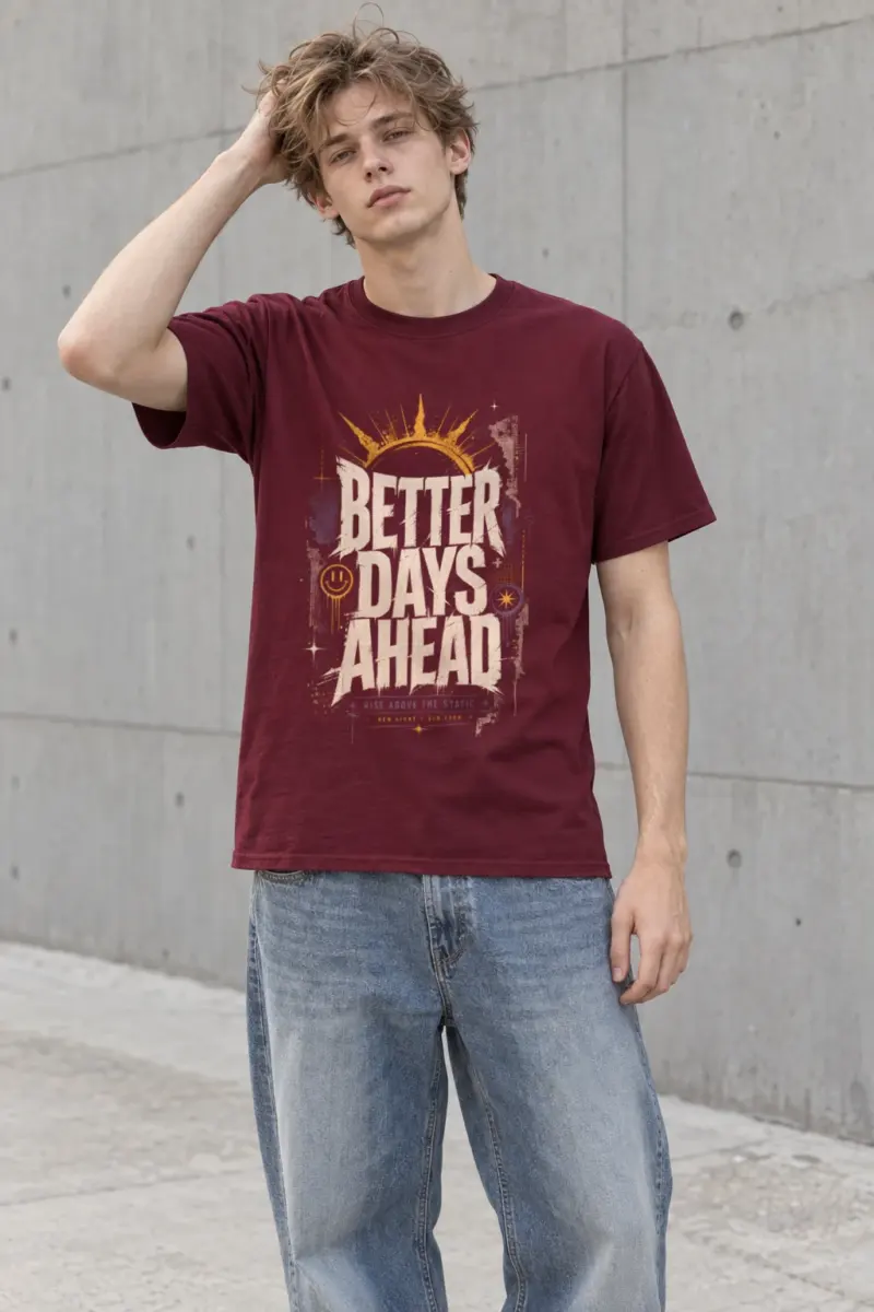 "Better Days Ahead" Heavyweight Unisex Crewneck T-shirt