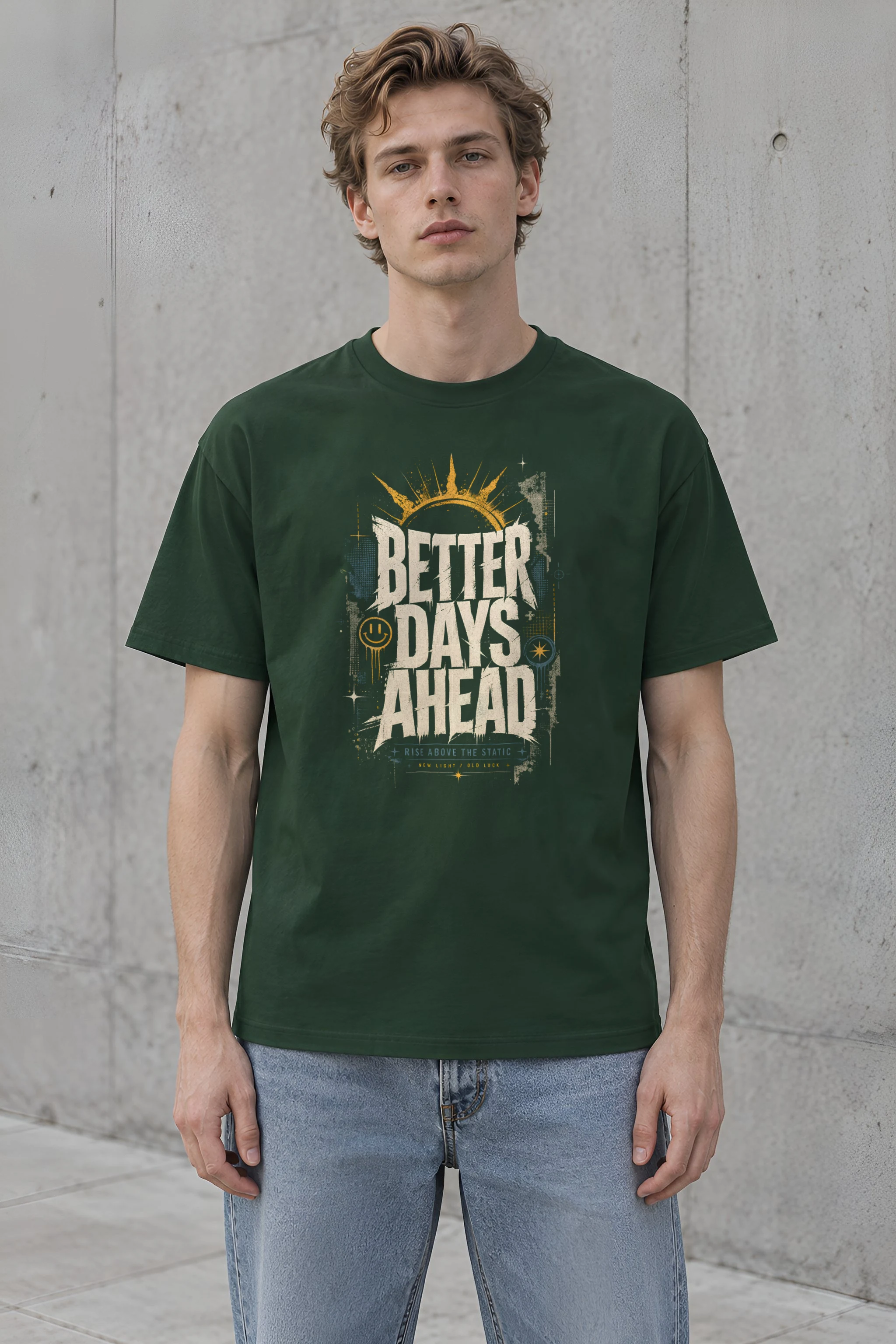 "Better Days Ahead" Heavyweight Unisex Crewneck T-shirt
