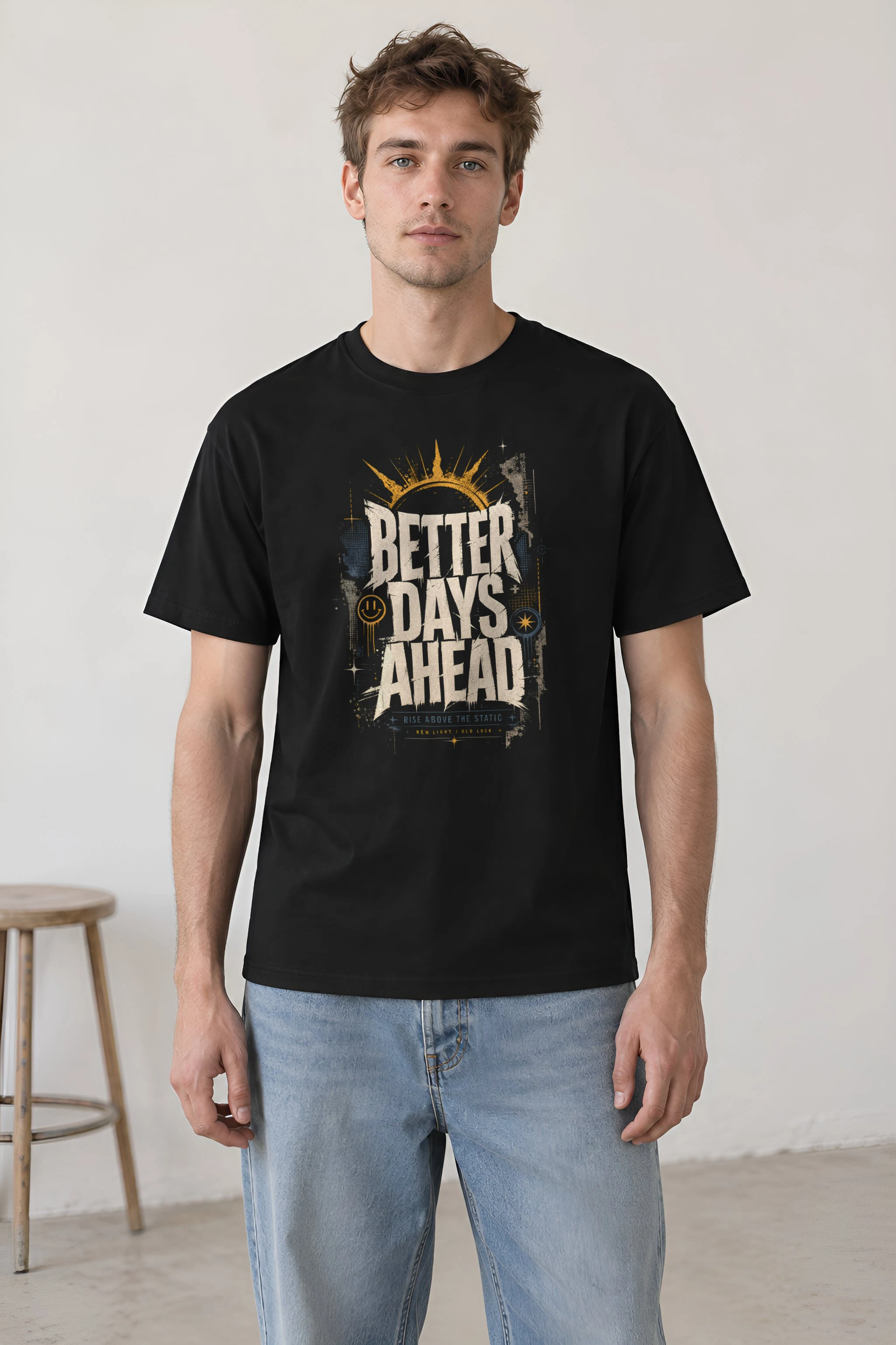 "Better Days Ahead" Heavyweight Unisex Crewneck T-shirt