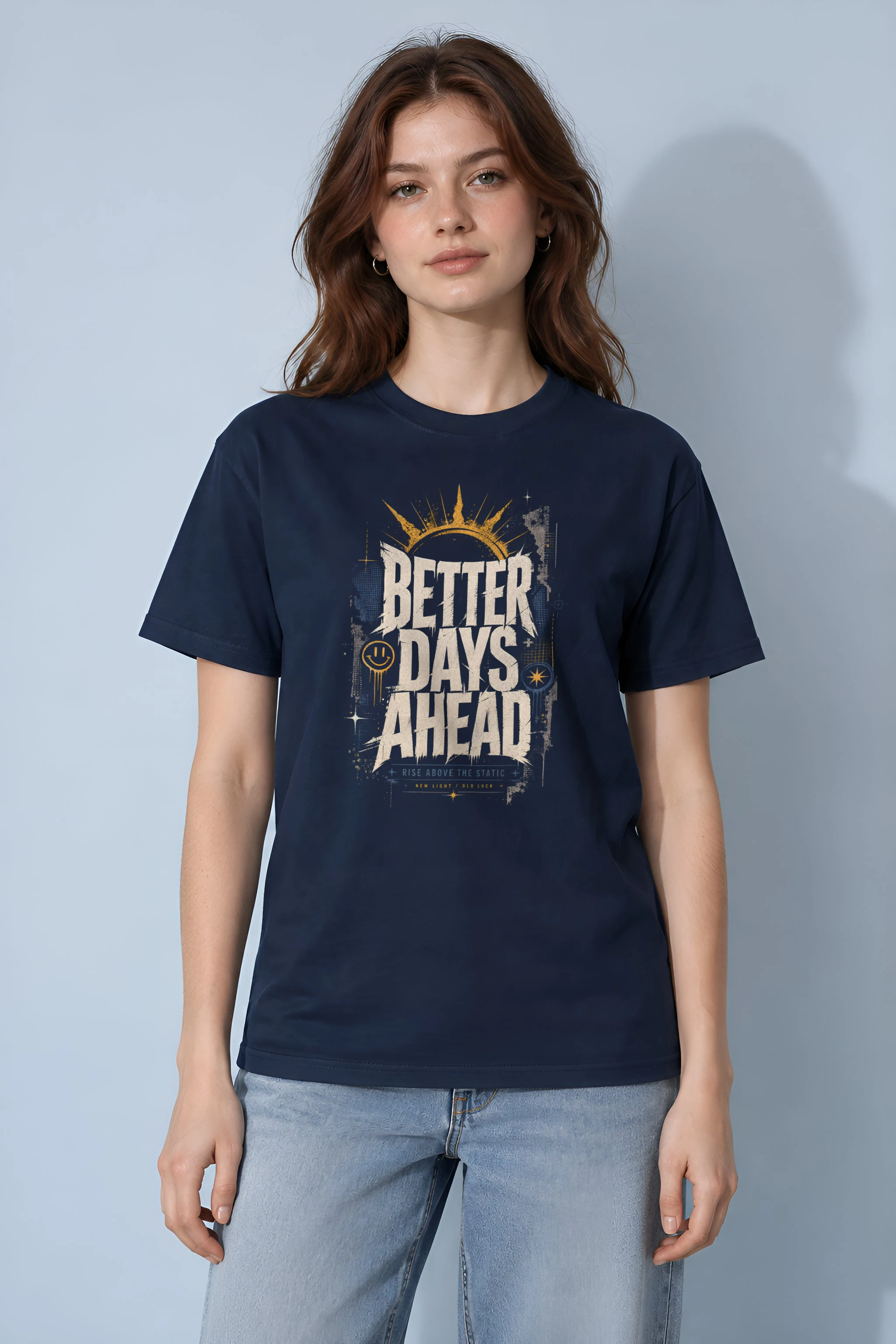 "Better Days Ahead" Heavyweight Unisex Crewneck T-shirt