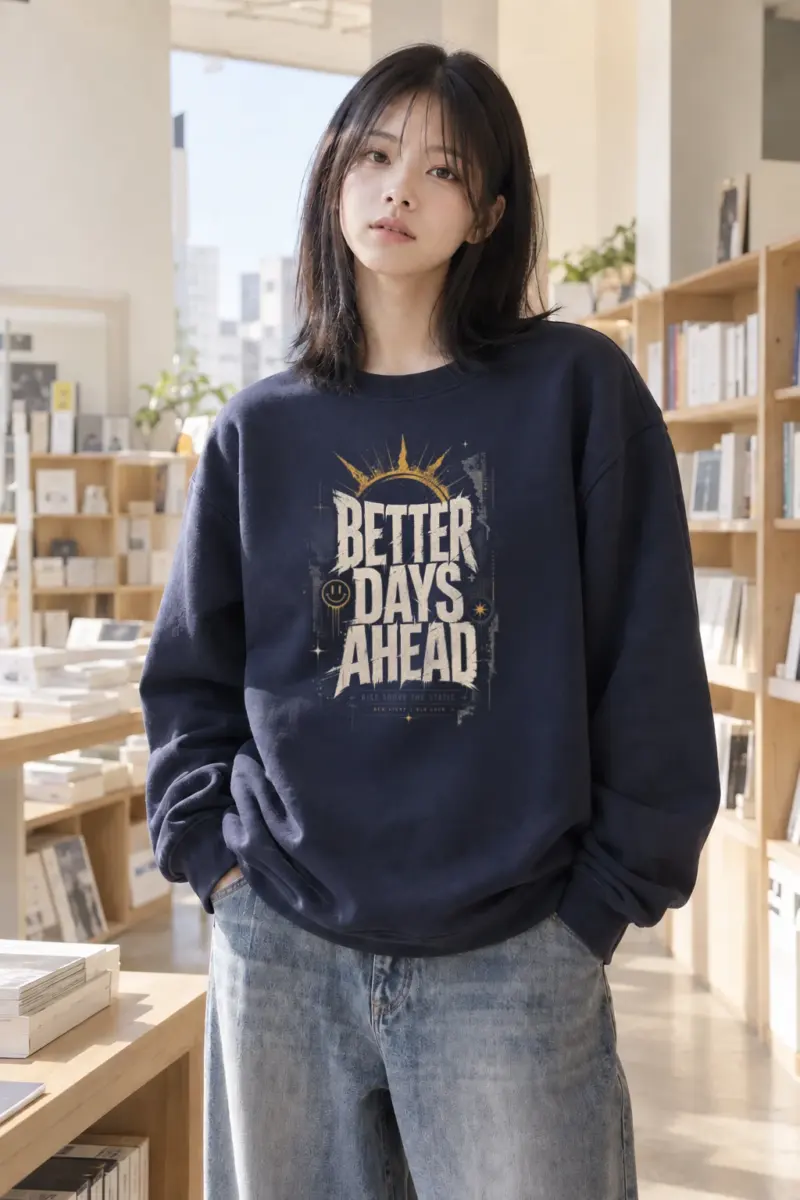 "Better Days Ahead" Unisex Sponge Fleece Crewneck Sweatshirt | Bella + Canvas 3901