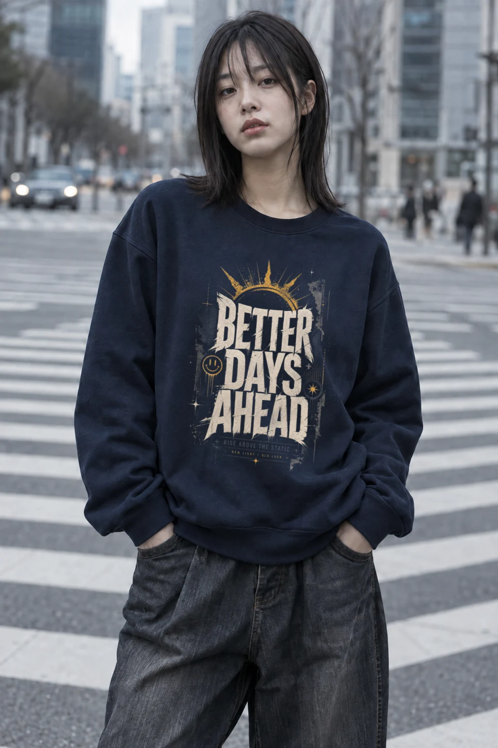 "Better Days Ahead" Unisex Sponge Fleece Crewneck Sweatshirt | Bella + Canvas 3901