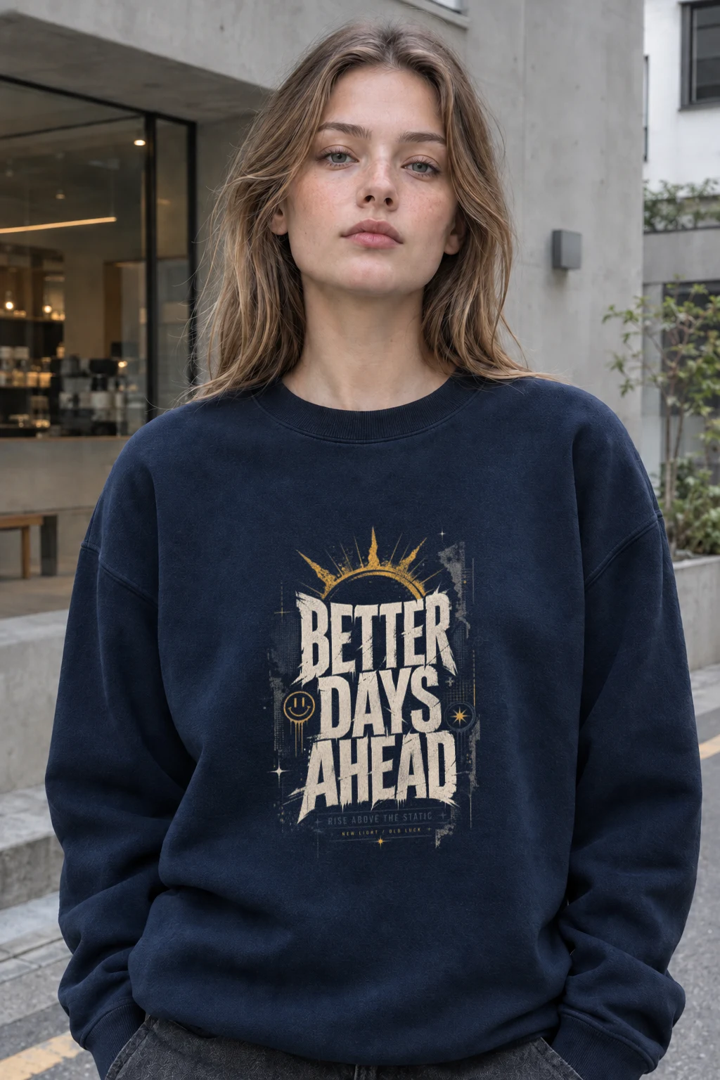 "Better Days Ahead" Unisex Sponge Fleece Crewneck Sweatshirt | Bella + Canvas 3901