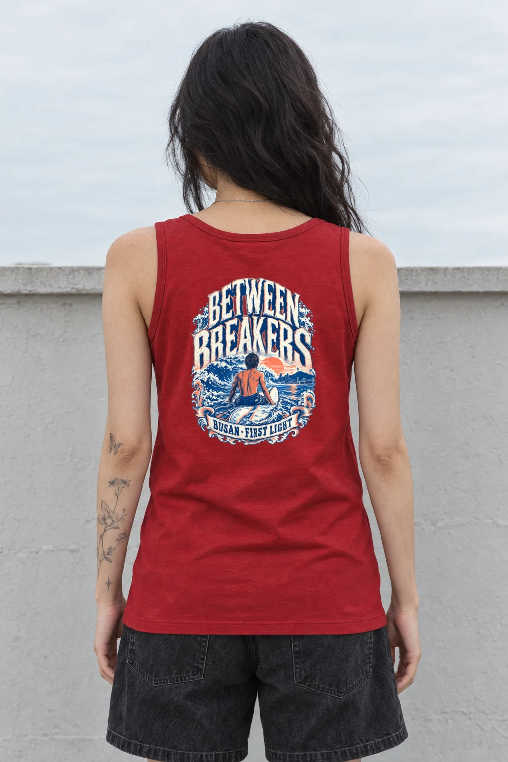 "Between Breakers" Unisex Jersey Tank