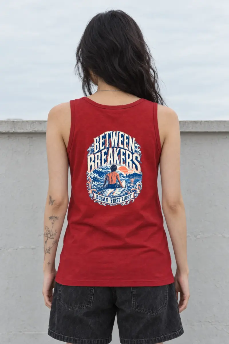 "Between Breakers" Unisex Jersey Tank