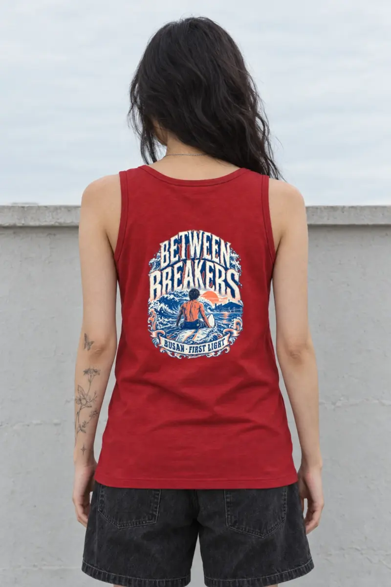 "Between Breakers" Unisex Jersey Tank