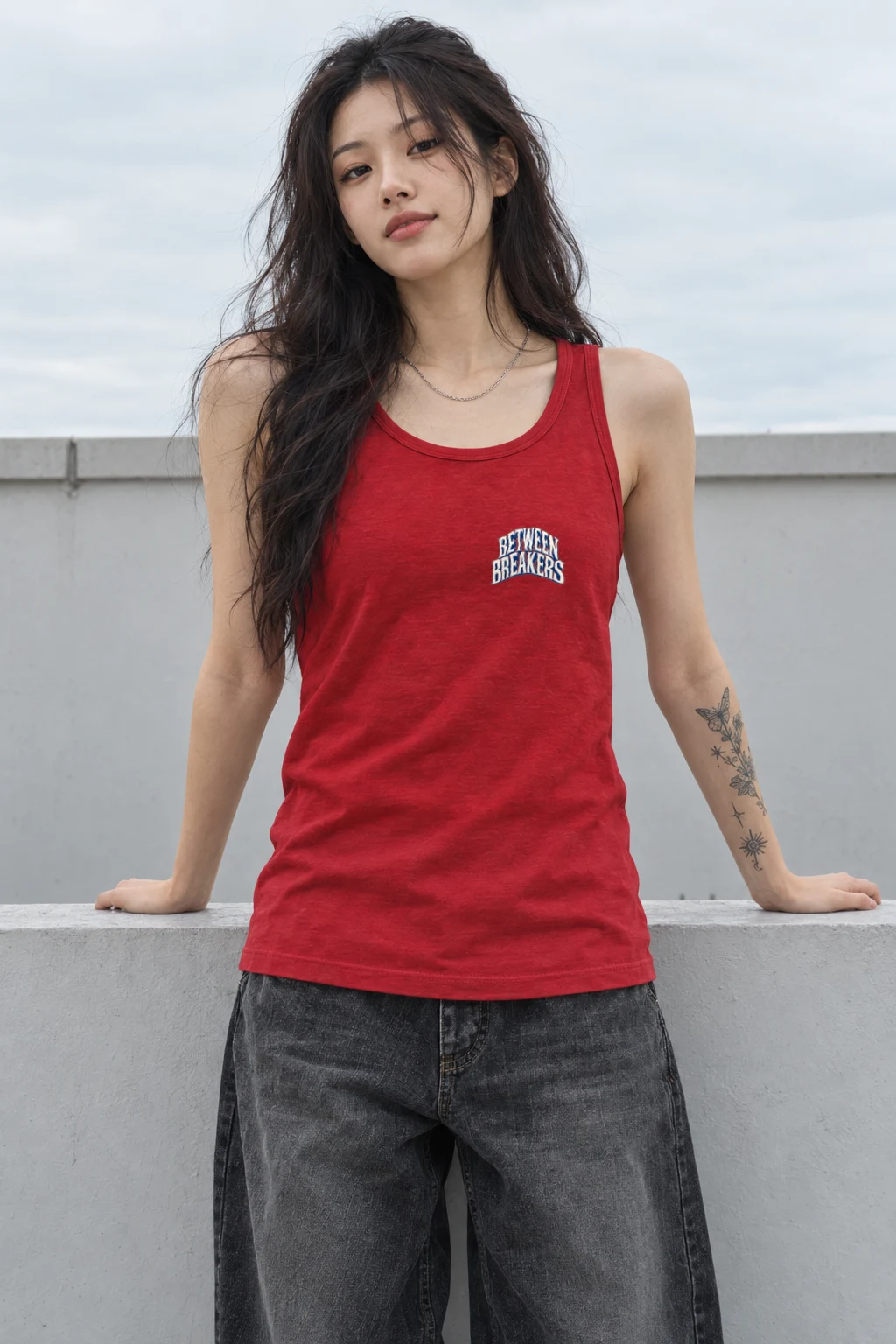 "Between Breakers" Unisex Jersey Tank