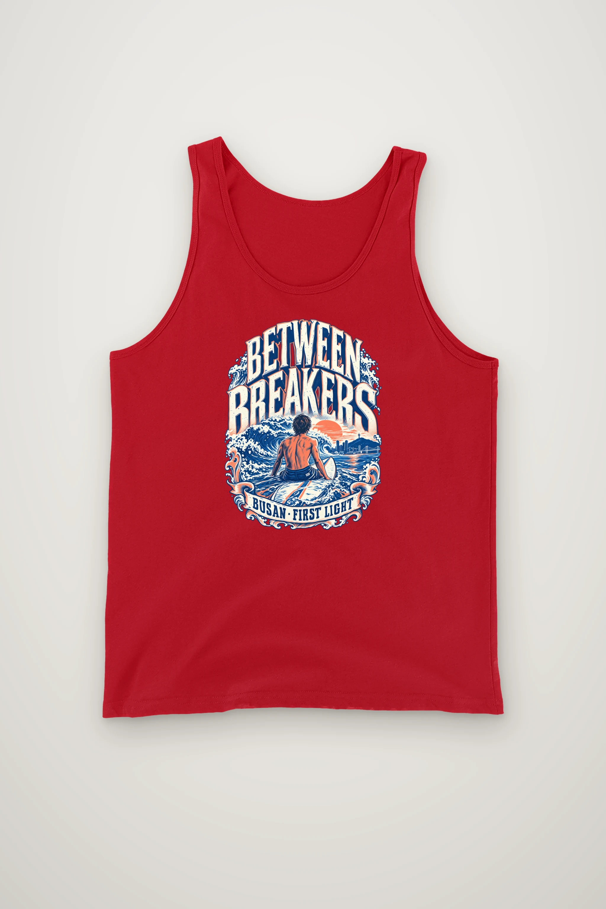 "Between Breakers" Unisex Jersey Tank