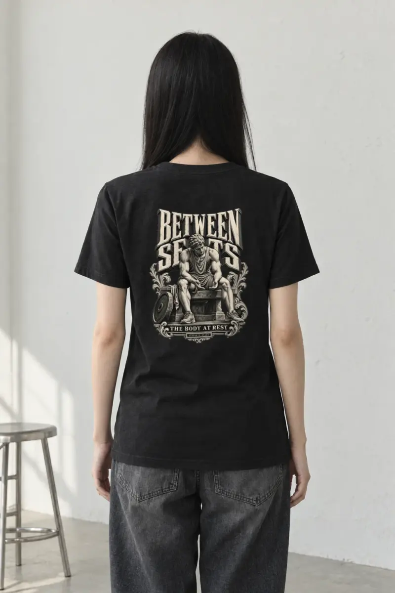 "Between Sets" Heavyweight Unisex Crewneck T-shirt