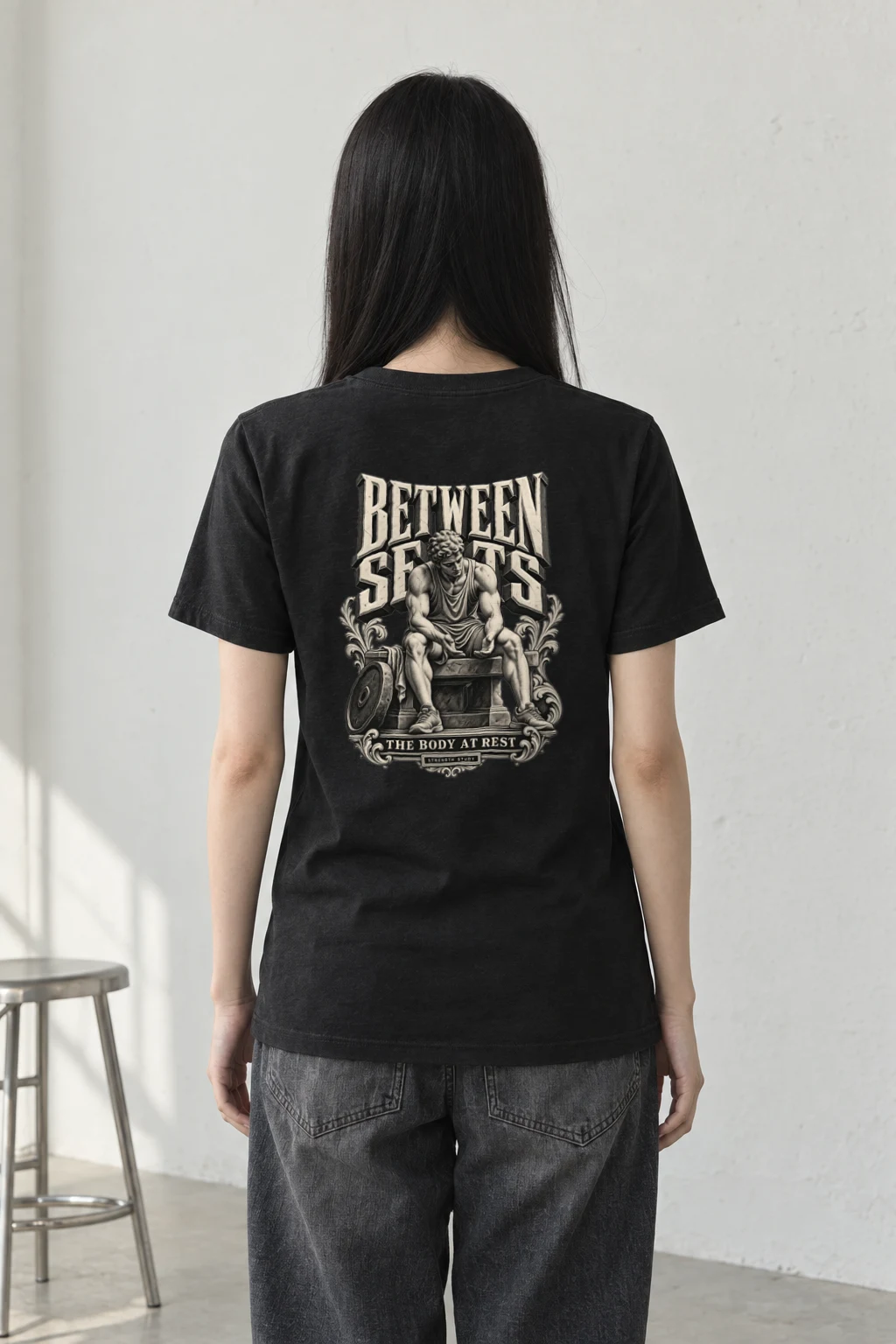 "Between Sets" Heavyweight Unisex Crewneck T-shirt