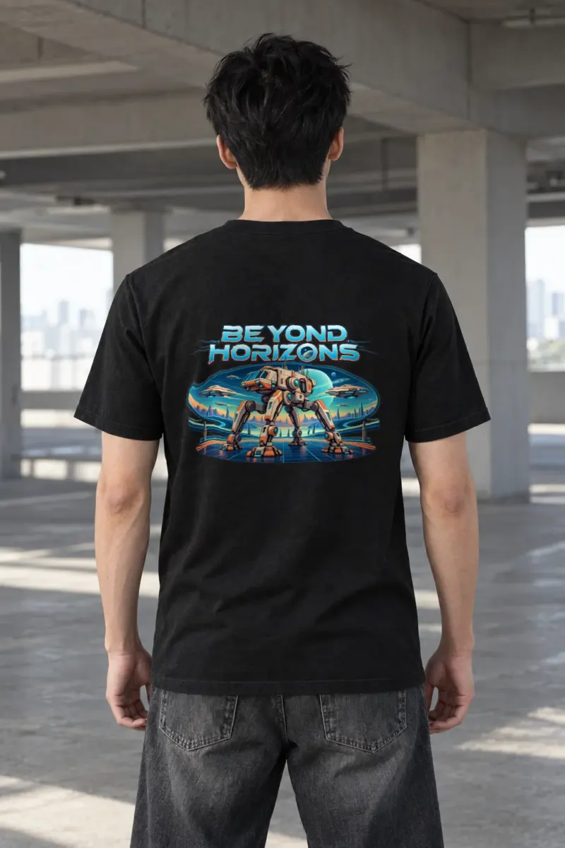 "Beyond Horizons" Heavyweight Unisex Crewneck T-shirt | Gildan 5000