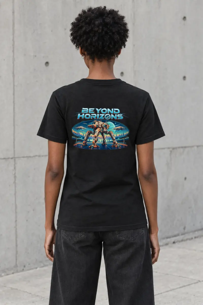 "Beyond Horizons" Heavyweight Unisex Crewneck T-shirt | Gildan 5000