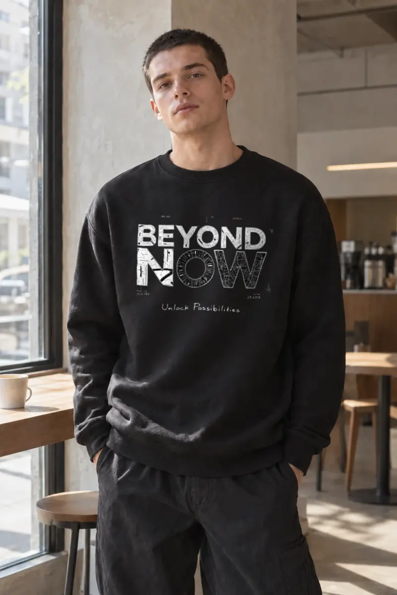 "Beyond Now" Heavy Blend Unisex Crewneck Sweatshirt | Gildan 18000
