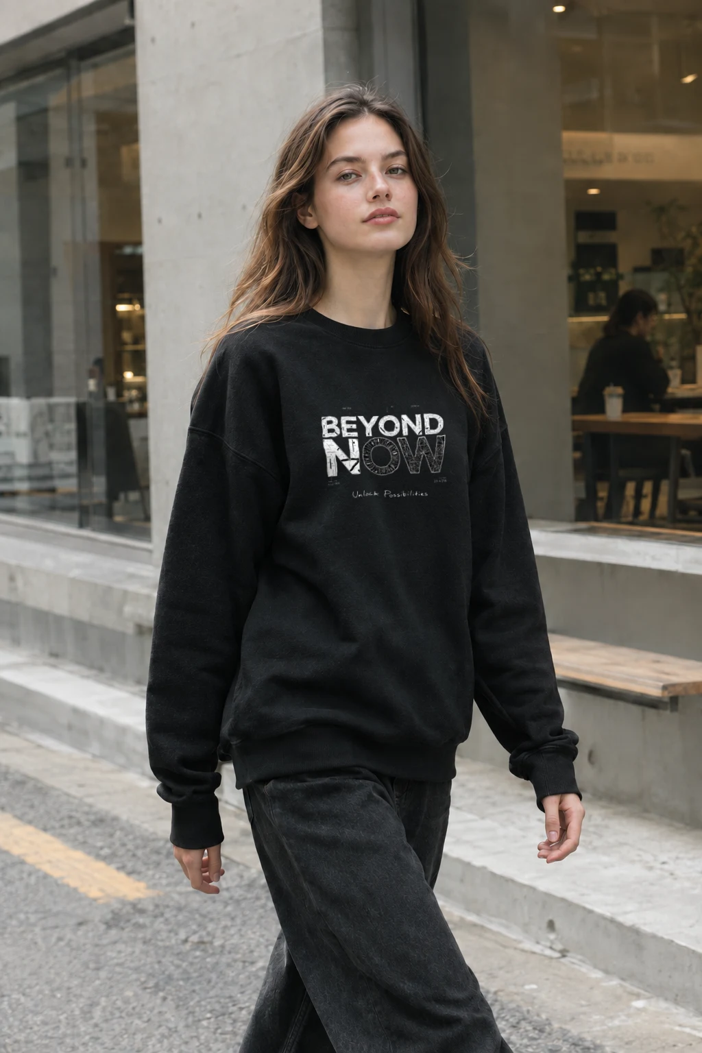 "Beyond Now" Heavy Blend Unisex Crewneck Sweatshirt | Gildan 18000