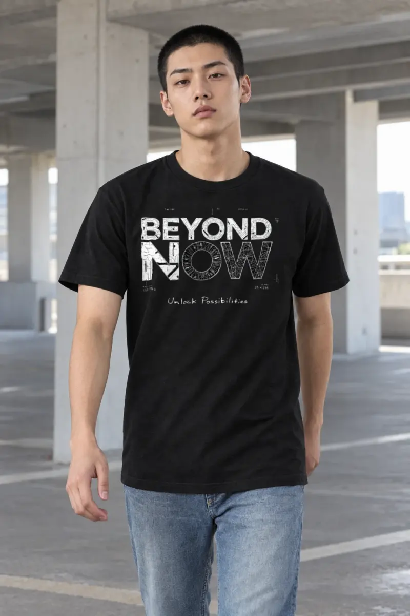 "Beyond Now" Heavyweight Unisex Crewneck T-shirt | Gildan 5000