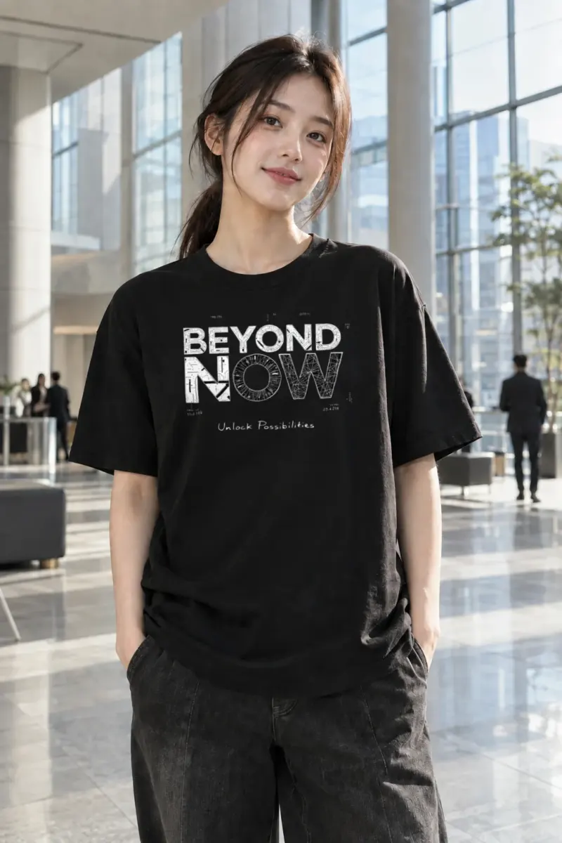 “Beyond Now” Heavyweight Unisex Crewneck T-shirt | Gildan 5000