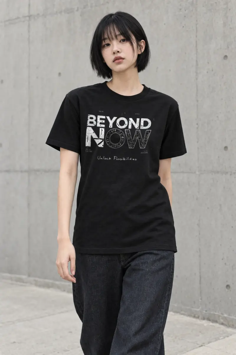 "Beyond Now" Heavyweight Unisex Crewneck T-shirt