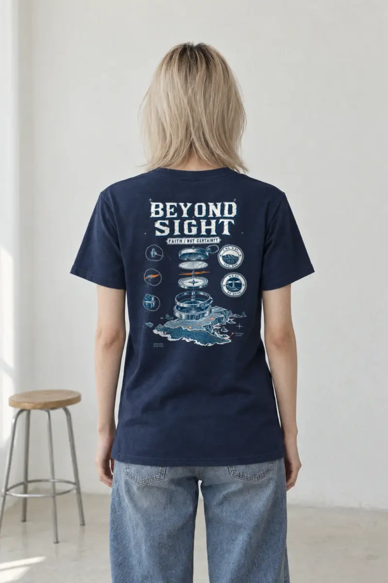 "Beyond Sight" Heavyweight Unisex Crewneck T-shirt