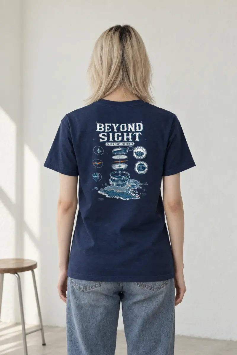 "Beyond Sight" Heavyweight Unisex Crewneck T-shirt