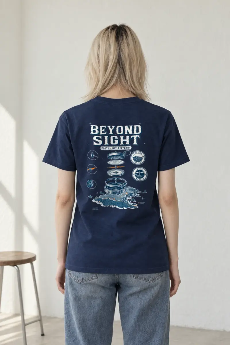 "Beyond Sight" Heavyweight Unisex Crewneck T-shirt