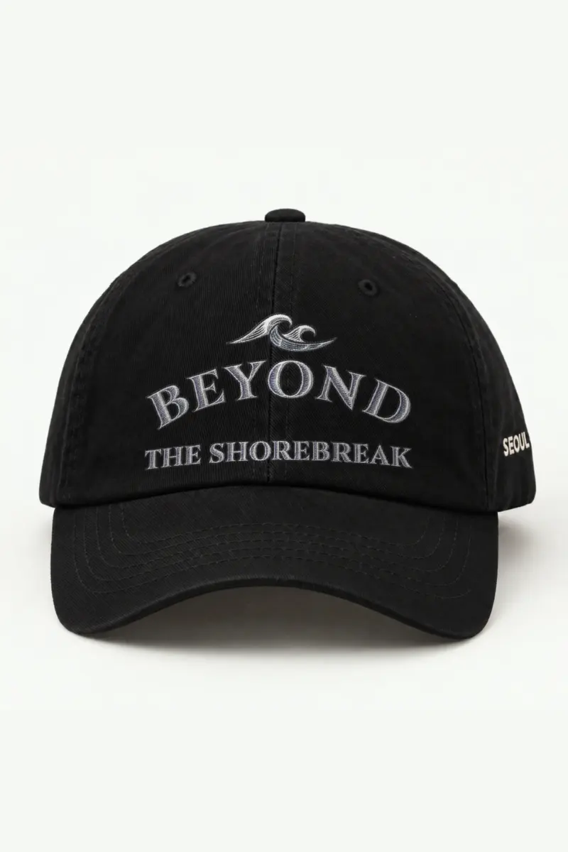 "Beyond the Shorebreak" Classic Dad Hat · Embroidered — black/cap-front