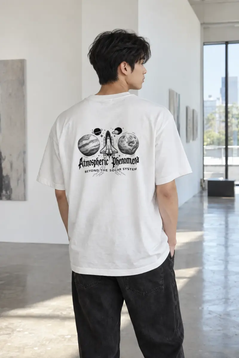 “Beyond The Solar System” Heavyweight Unisex Crewneck T-shirt | Gildan 5000