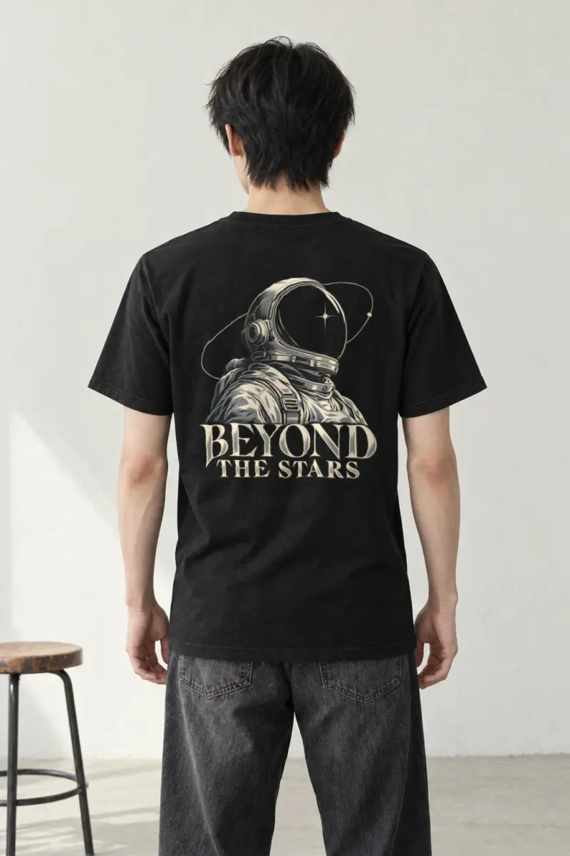 "Beyond The Stars" Heavyweight Unisex Crewneck T-shirt