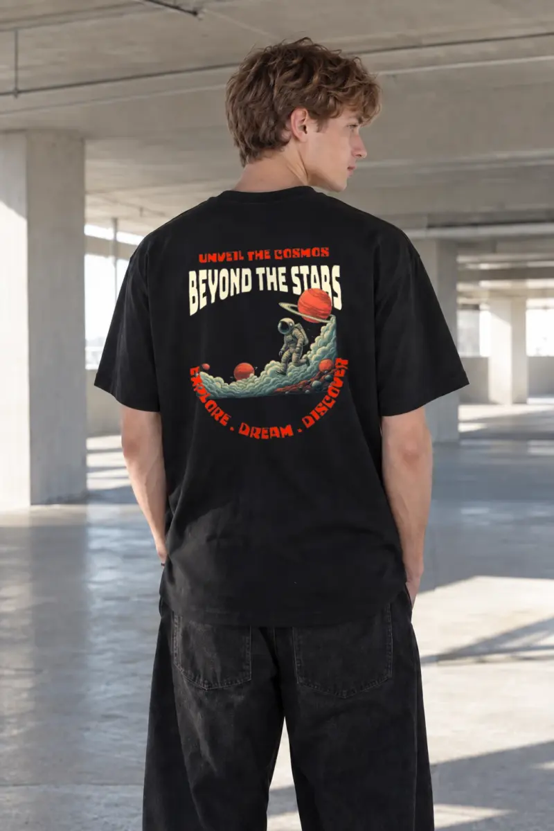 “Beyond The Stars” Heavyweight Unisex Crewneck T-shirt | Gildan 5000