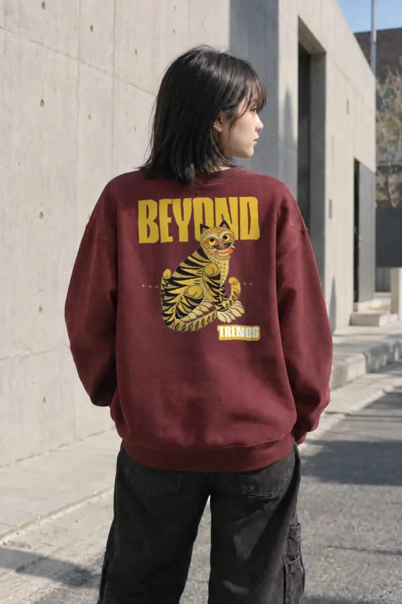 "Beyond Trends Tiger" Heavy Blend Unisex Crewneck Sweatshirt | Gildan 18000