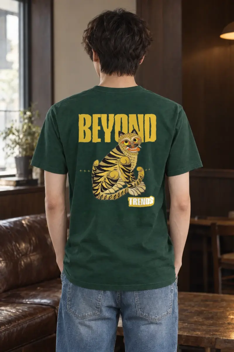 "Beyond Trends Tiger" Heavyweight Unisex Crewneck T-shirt