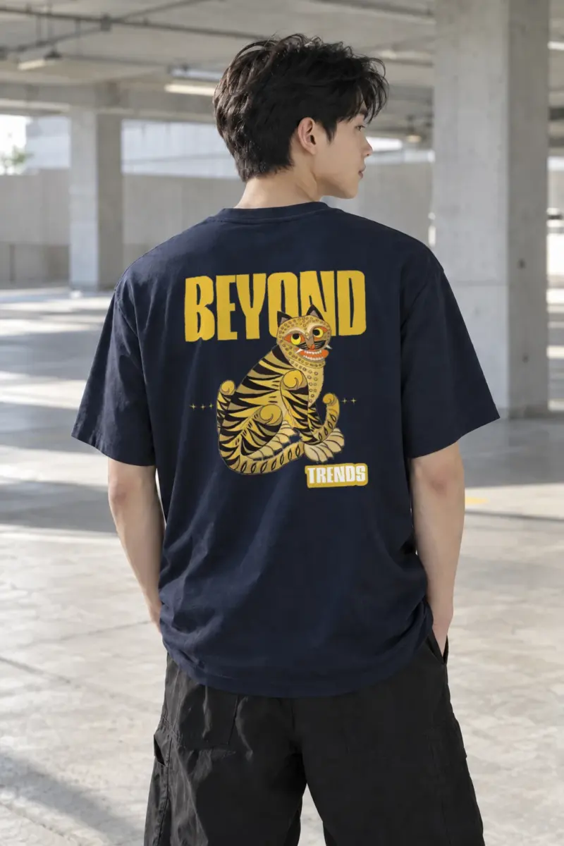 “Beyond Trends Tiger” Heavyweight Unisex Crewneck T-shirt | Gildan 5000