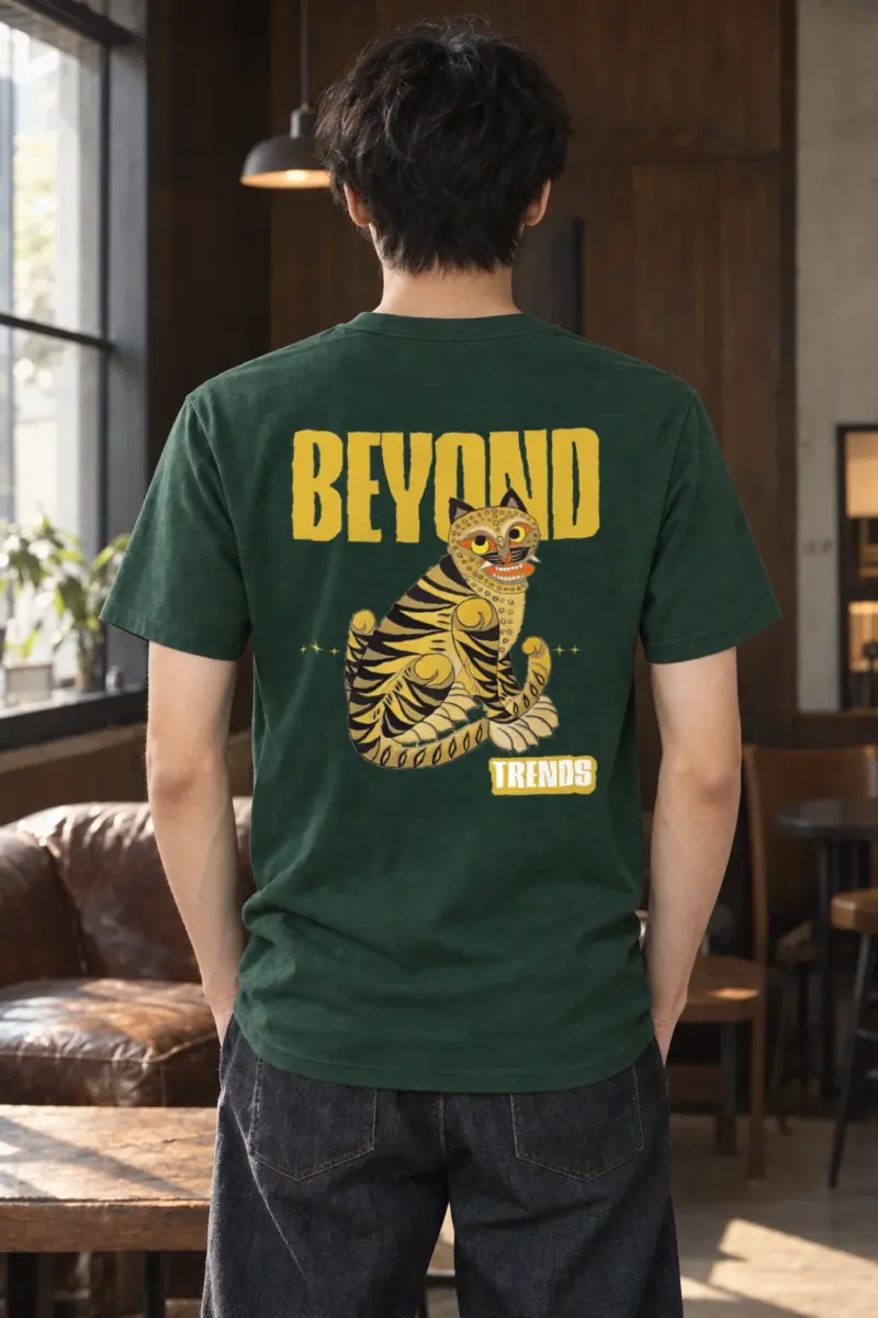 "Beyond Trends Tiger" Heavyweight Unisex Crewneck T-shirt