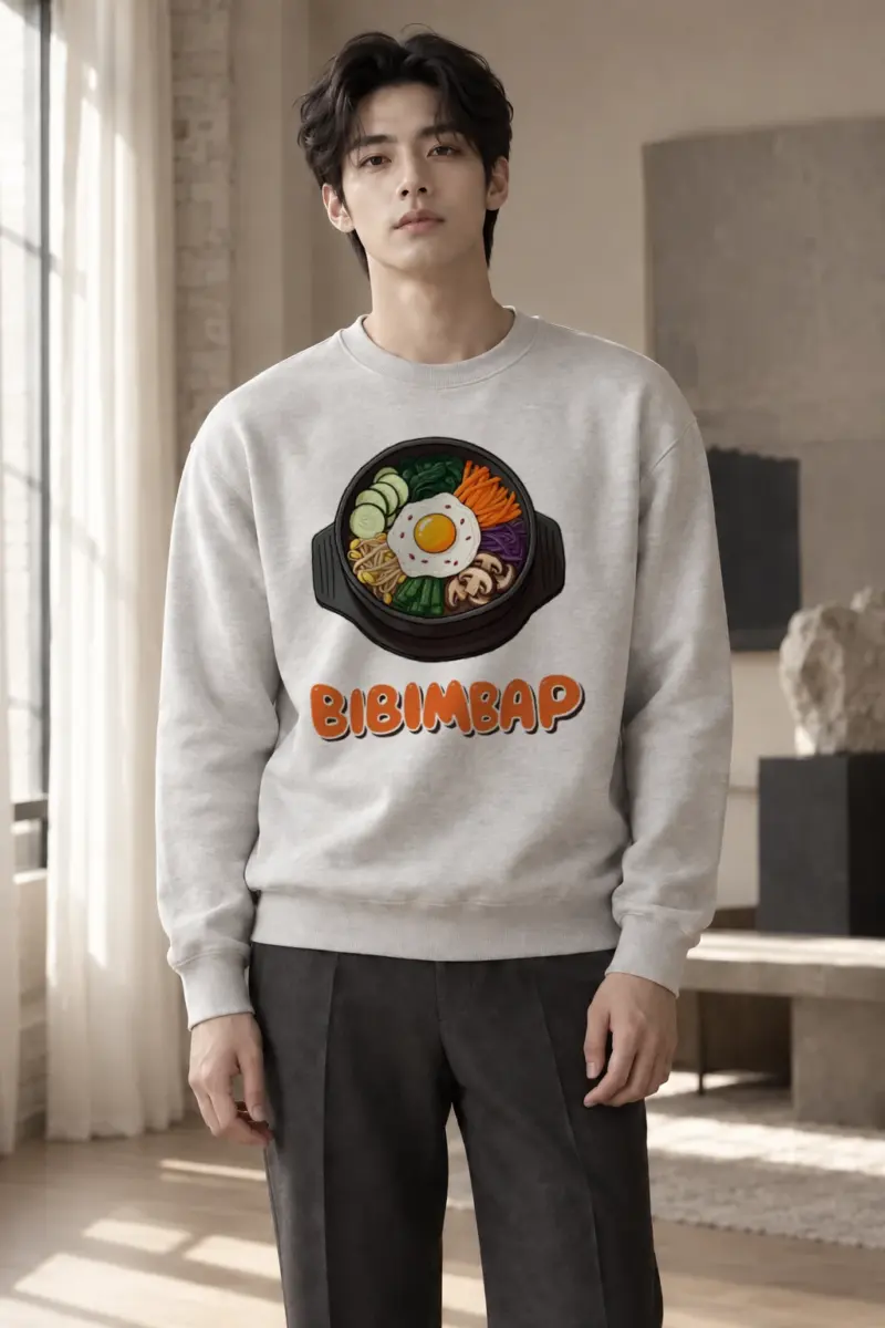 "Bibimbap Bowl" Heavy Blend Unisex Crewneck Sweatshirt | Gildan 18000