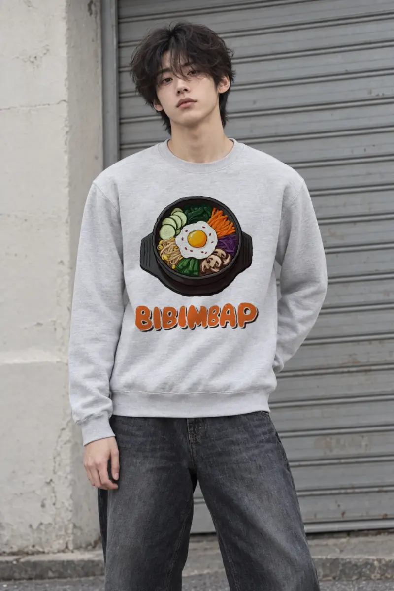 "Bibimbap Bowl" Heavy Blend Unisex Crewneck Sweatshirt | Gildan 18000