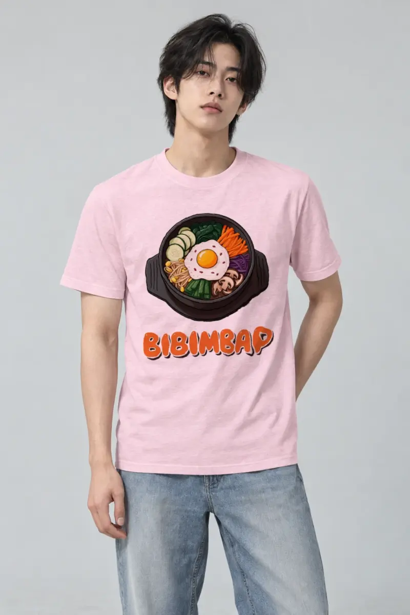"Bibimbap Bowl" Heavyweight Unisex Crewneck T-shirt | Gildan 5000