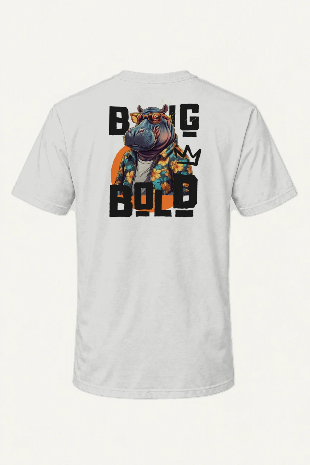 "Big Blob Hippo" Heavyweight Unisex Crewneck T-shirt | Gildan 5000