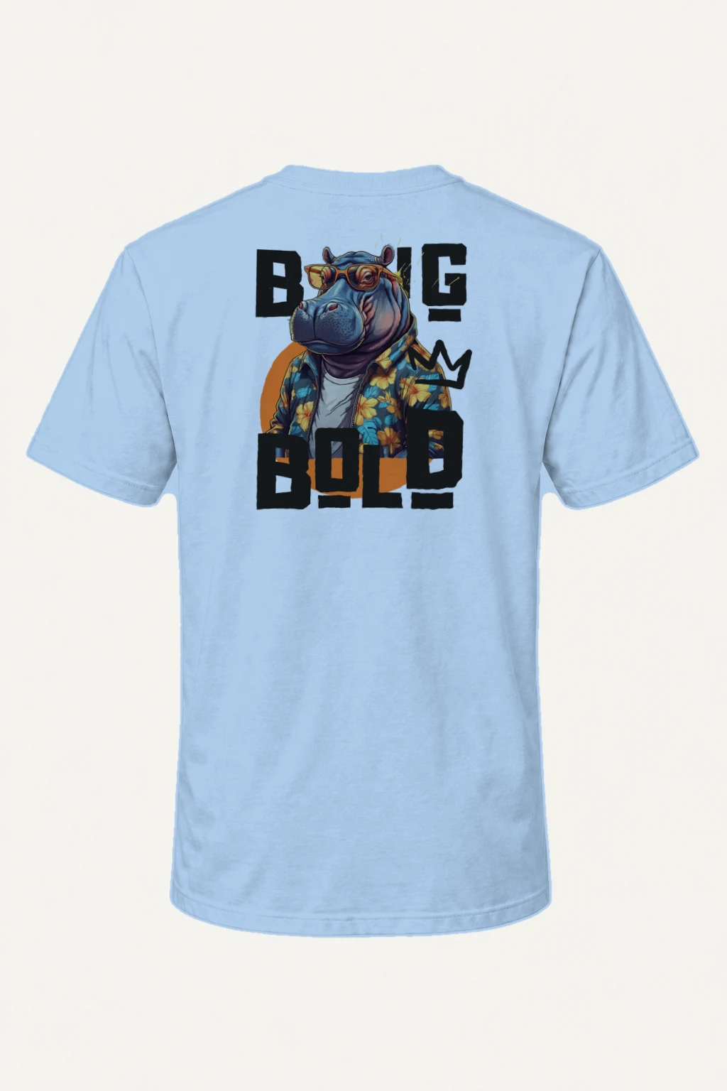 "Big Blob Hippo" Heavyweight Unisex Crewneck T-shirt | Gildan 5000