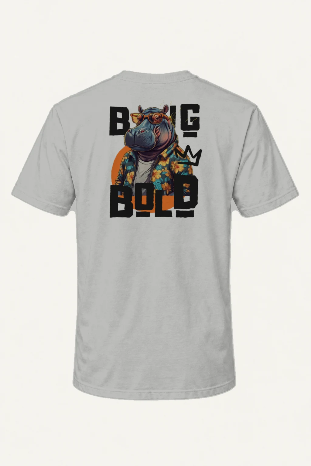 "Big Blob Hippo" Heavyweight Unisex Crewneck T-shirt | Gildan 5000