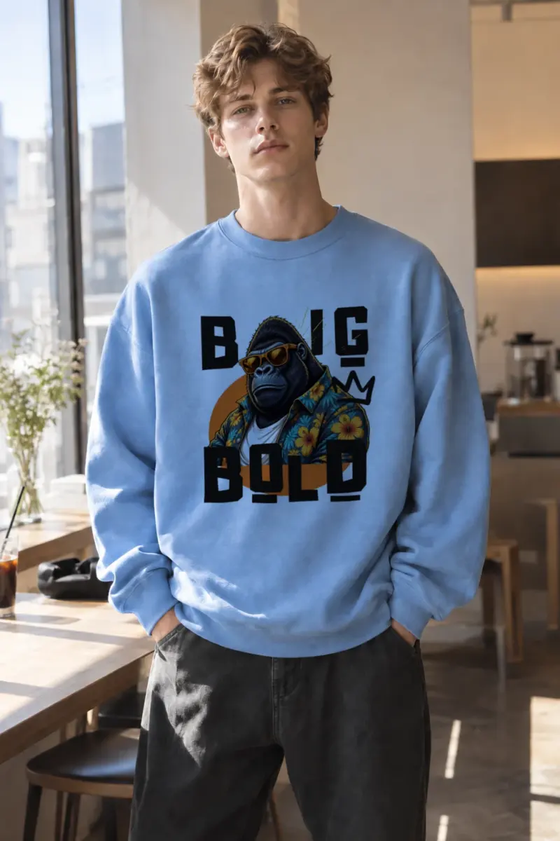 "Big Bold Gorilla" Heavy Blend Unisex Crewneck Sweatshirt | Gildan 18000