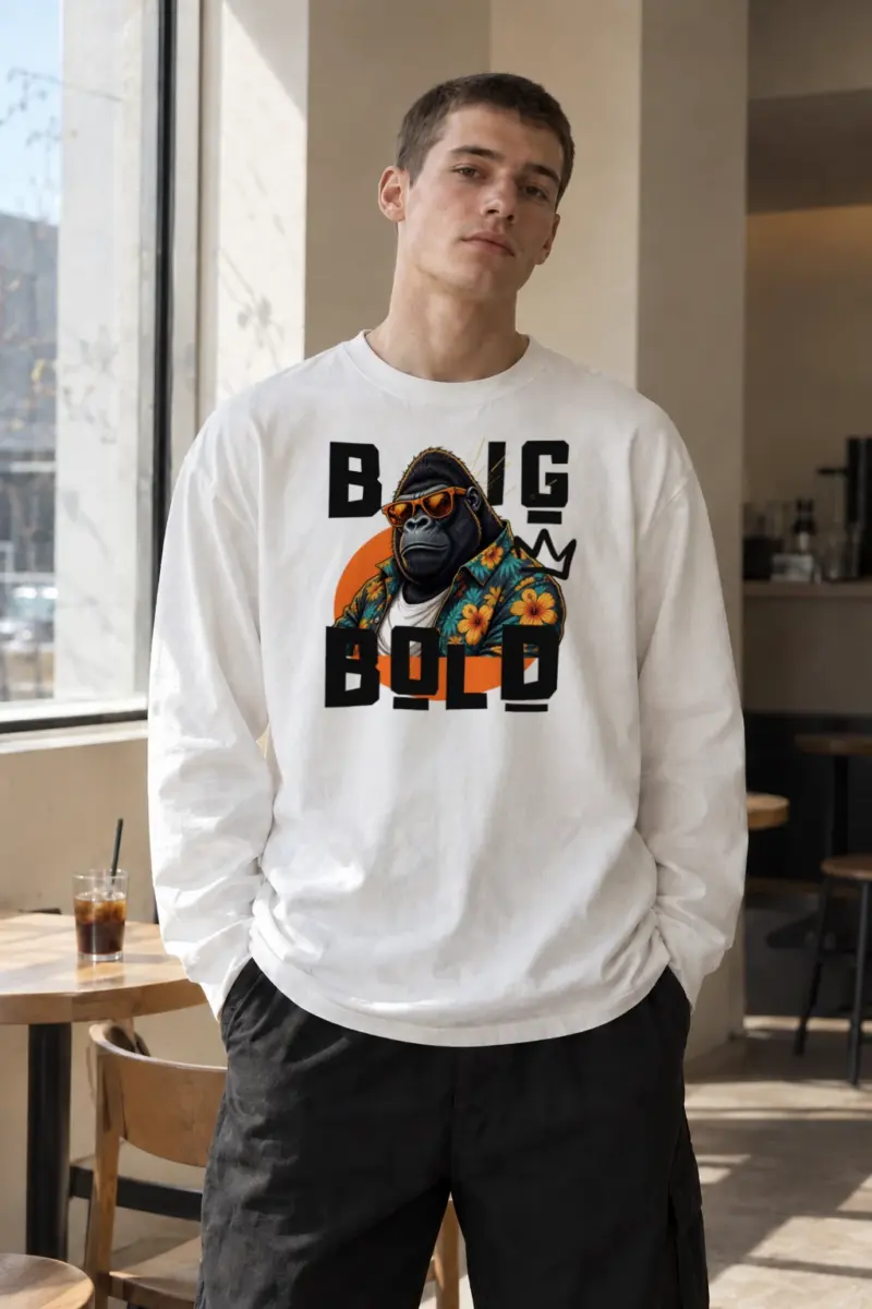 "Big Bold Gorilla" Unisex Longsleeve T-shirt | Gildan 2400